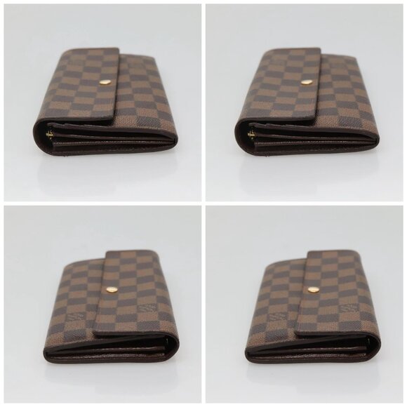 LOUIS VUITTON Damier Ebene Portefeuille Sarah Long Wallet N60491 LV Auth 135012 - Picture 16 of 16